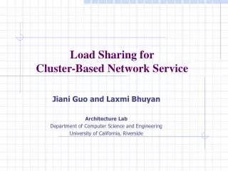 Load Sharing for Cluster-Based Network Service