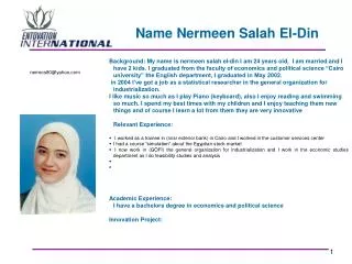 Name Nermeen Salah El-Din
