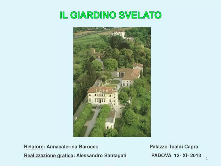 il giardino svelato