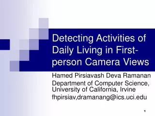 Detecting Activities of Daily Living in First-person Camera Views