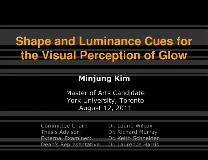 shape and luminance cues for the visual perception of glow