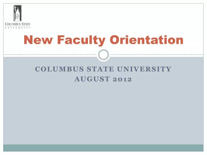 new faculty orientation