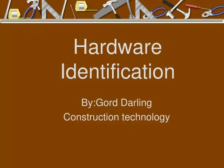 hardware identification