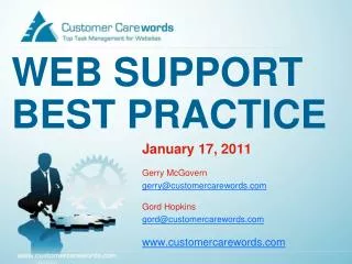 WEB SUPPORT BEST PRACTICE
