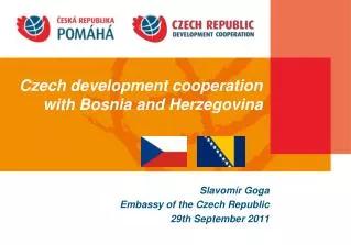 Czech development cooperation with Bosnia and Herzegovina