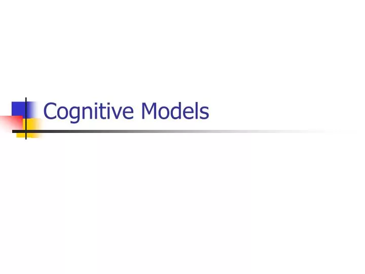 cognitive models