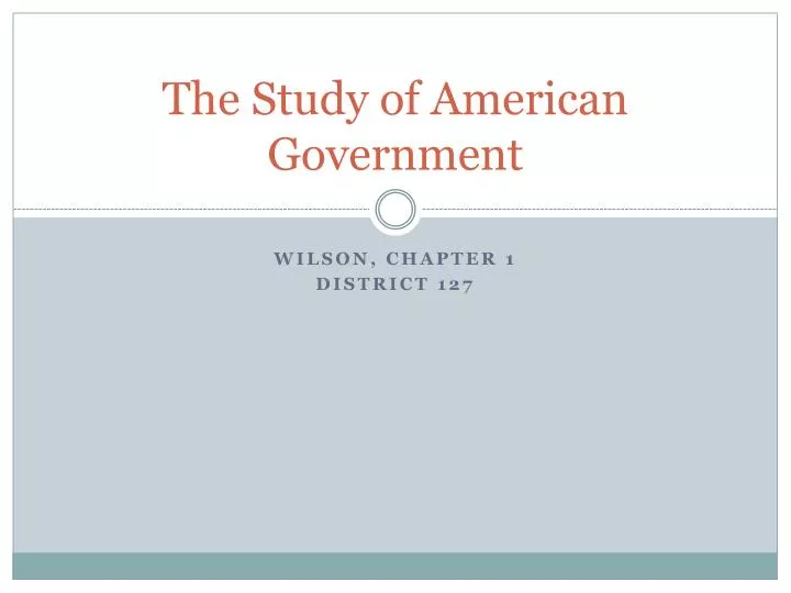 the study of american government