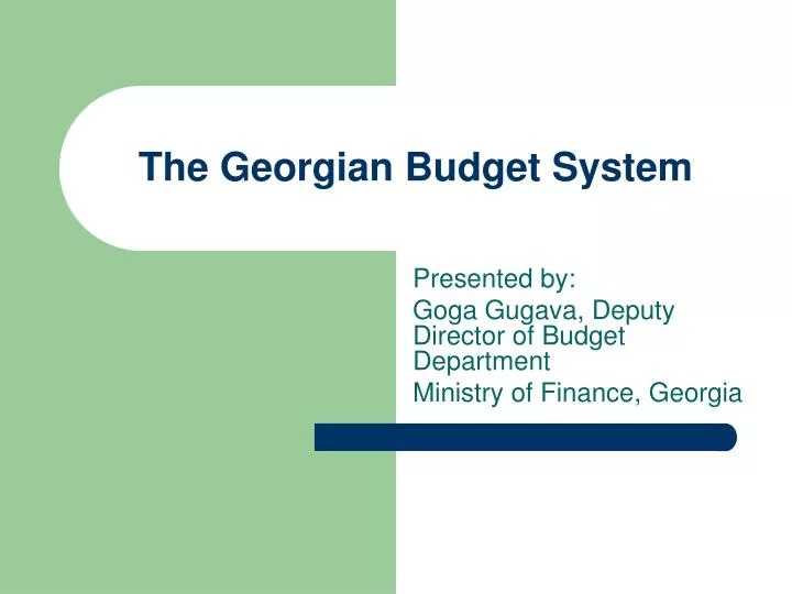 the georgian budget system