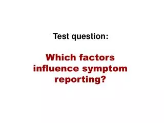 Test question: