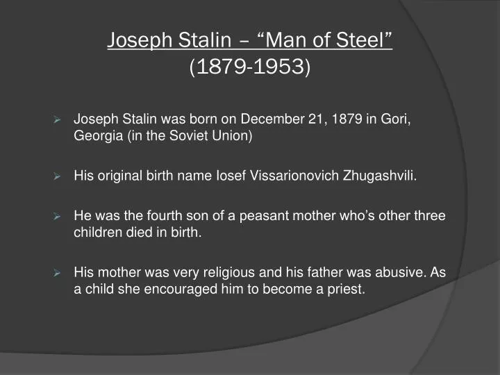 joseph stalin man of steel 1879 1953