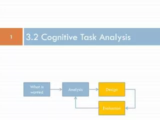 3.2 Cognitive Task Analysis