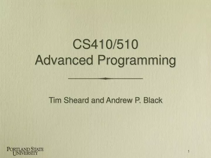cs410 510 advanced programming