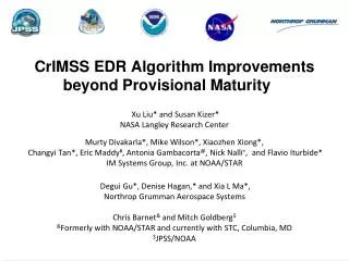 CrIMSS EDR Algorithm Improvements beyond Provisional Maturity