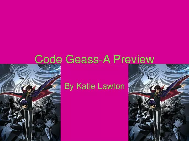 code geass a preview