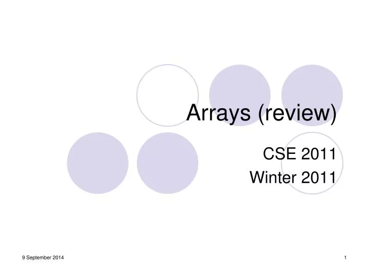 arrays review