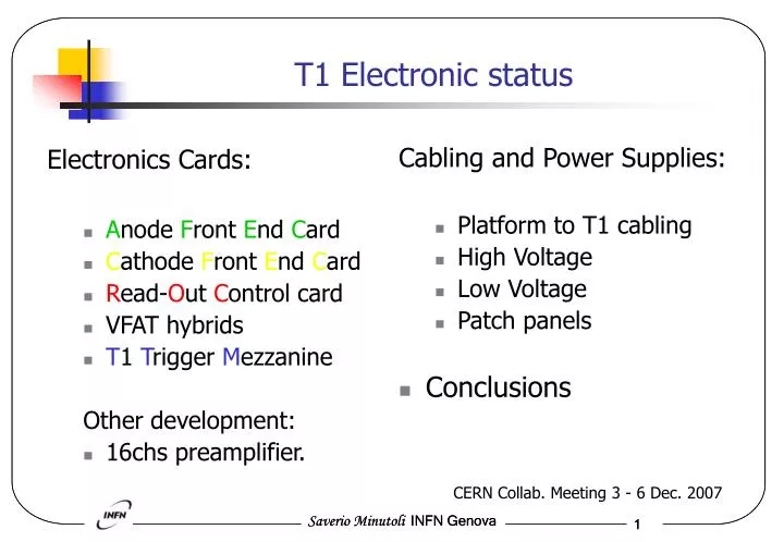 t1 electronic status