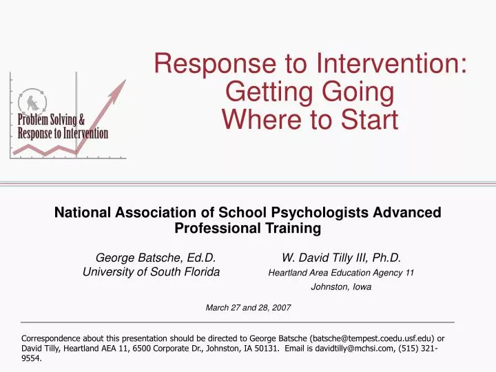 response to intervention getting going where to start