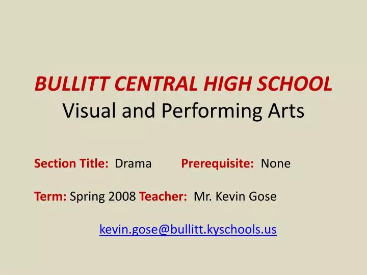 bullitt central high school visual and performing arts