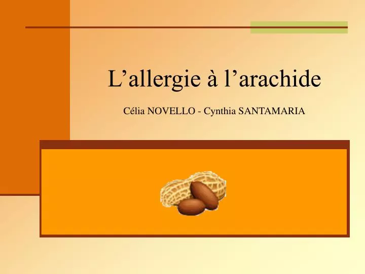 l allergie l arachide c lia novello cynthia santamaria