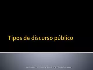 tipos de discurso p blico