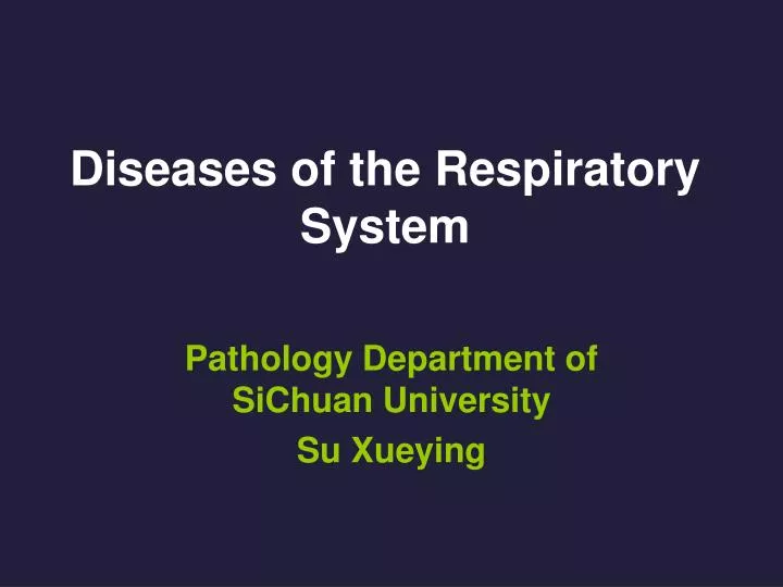 diseases of the respiratory system