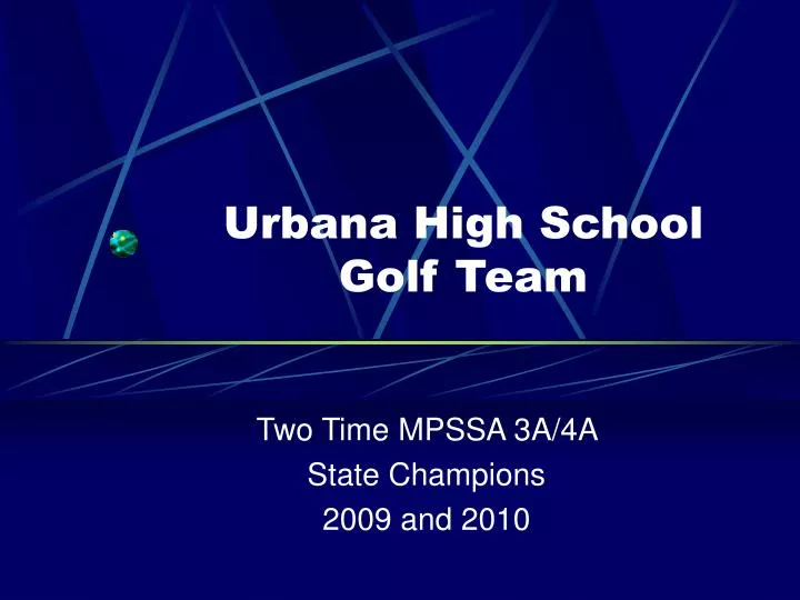 urbana high school golf team