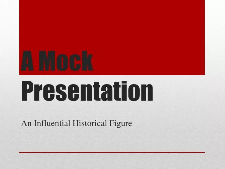 a mock presentation