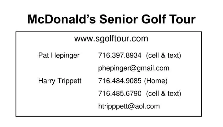 mcdonald s senior golf tour