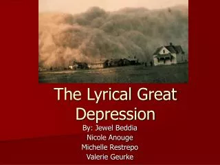 The Lyrical Great Depression