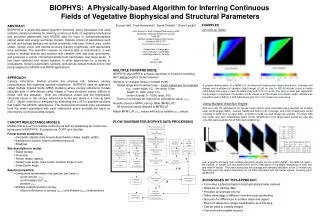 BIOPHYS: A Physically-based Algorithm for Inferring Continuous