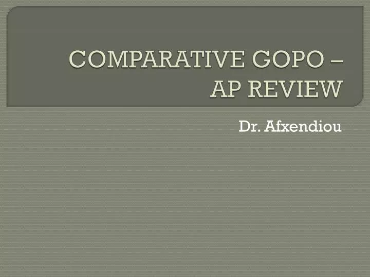 comparative gopo ap review