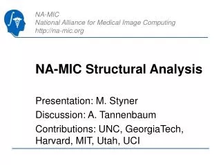 NA-MIC Structural Analysis