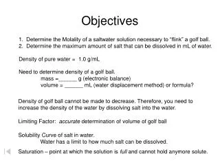 Objectives