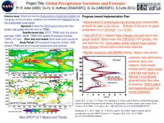Project Title : Global Precipitation Variations and Extremes