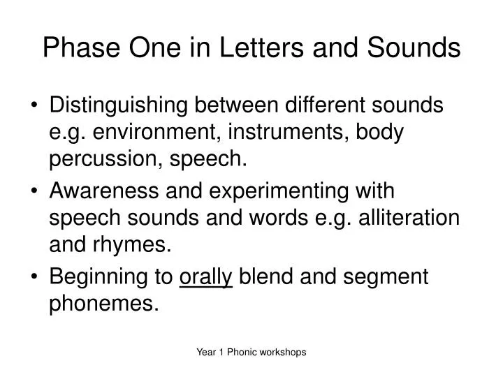 phase one in letters and sounds