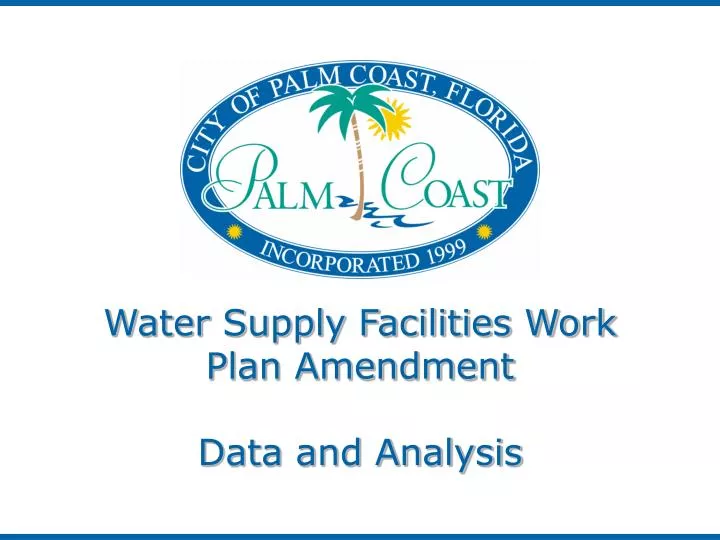 water supply facilities work plan amendment data and analysis