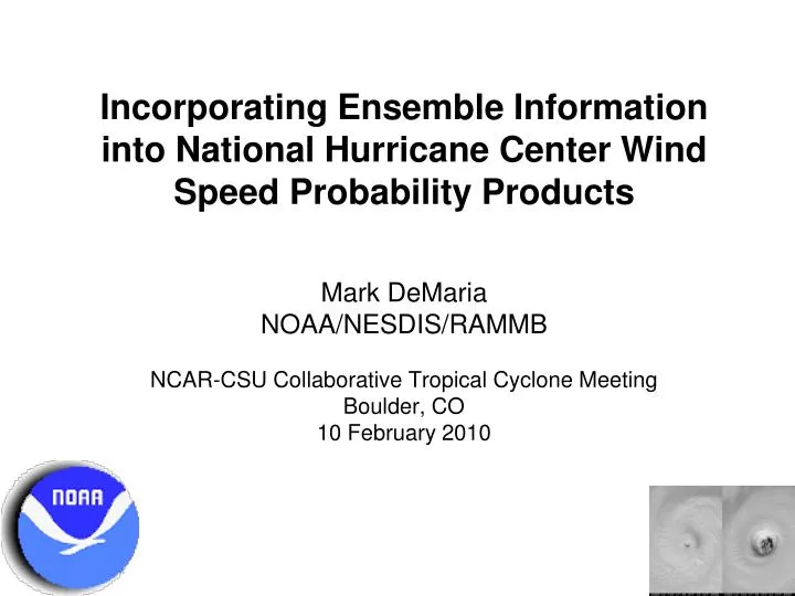 incorporating ensemble information into national hurricane center wind speed probability products