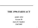 THE 1996 FARM ACT - slide 1
