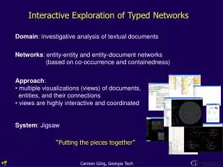 Interactive Exploration of Typed Networks