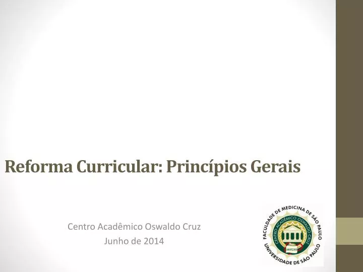 reforma curricular princ pios gerais