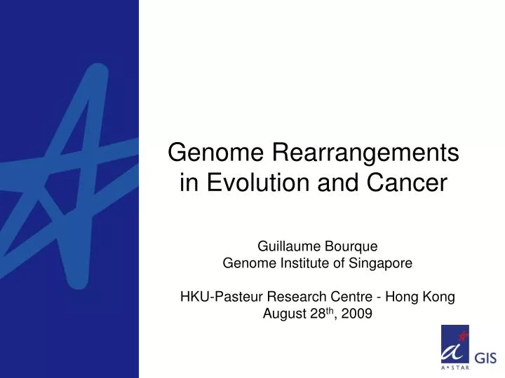 genome rearrangements in evolution and cancer