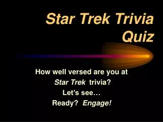 Star Trek Trivia Quiz