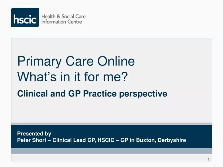 primary care online what s in it for me