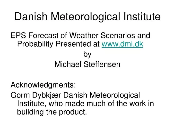 danish meteorological institute