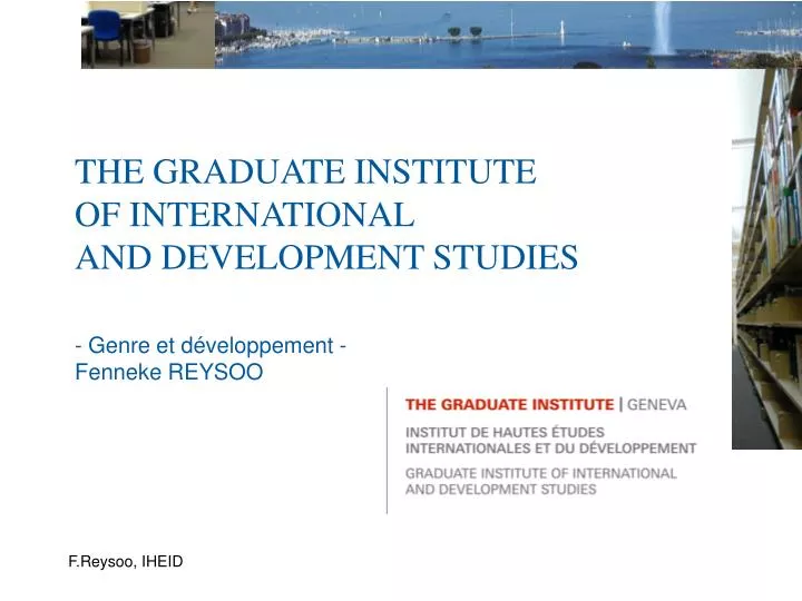 the graduate institute of international and development studies