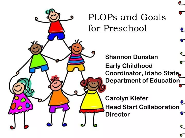 plops and goals for preschool