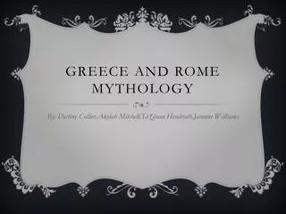 Greece and Rome mythology