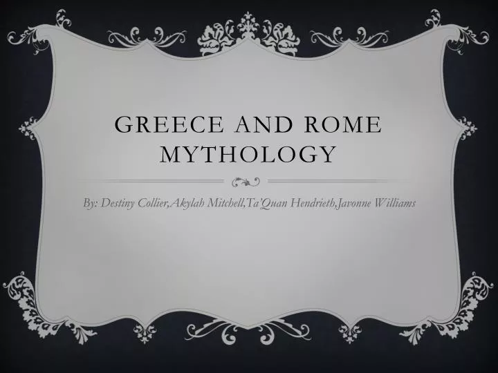 greece and rome mythology