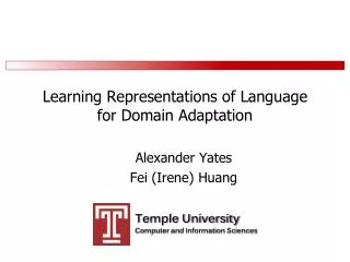 Learning Representations of Language for Domain Adaptation