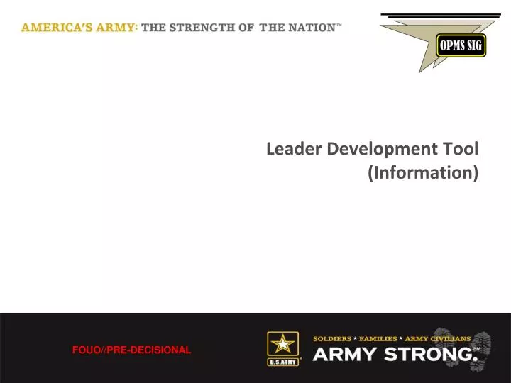 leader development tool information